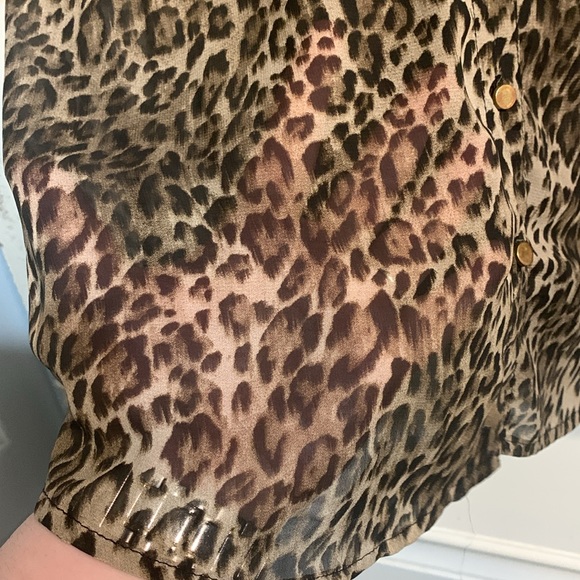 Sheer Leopard Blouse - Picture 6 of 11